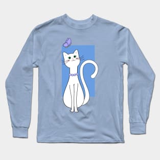 Pretty Kitty with pearls Long Sleeve T-Shirt